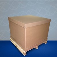 Caja de Cartón Móvil Reciclable, Resistente a Impactos, para Transporte de Artículos de Precisión, Cubierta de Cinta Corrugada Rígida, Contenedor Móvil