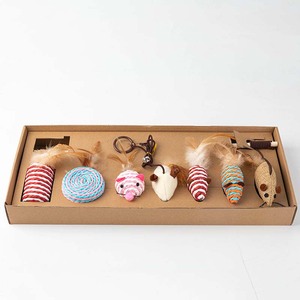 Peces pequeños Varilla de madera Gato Teaser Recarga Stick <span class=keywords><strong>Cat</strong></span> Toys Teaser Mouse 7 Pcs un conjunto - Product Image 5