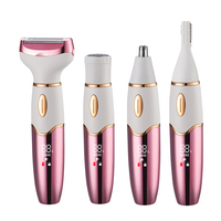 Rasoirs électriques 4 en 1 pour femmes, tondeuse électrique rechargeable pour le visage, les bras, le corps, les jambes, les aisselles, le bikini