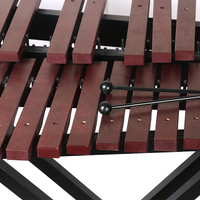 Music Orff Professional Glockenspiel Xylophon Wholesale Wooden Bar Xylophone 25 Tone Red Wooden Marimba Xylophone With Stand