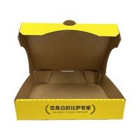 Lebensmittelechte, recycelbare, fettdichte, stabile Wellpappe, individuell bedruckte schwarze Pizzakartons
