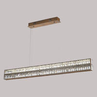 Lampe de plafond LED moderne et romantique, forme simple, pour salle à manger, chambre à coucher, éclairage intérieur, lampe en cristal, lumière chaude