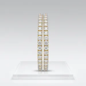 Bracelets de mariée indiens Bhargavi en gros, plaqués or, en laiton, bijoux de mariage traditionnels, imitation diamant, design couronne de perles - Product Image 4