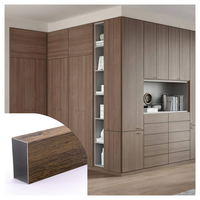 Profilé en aluminium couleur argent bois blanc pour porte en verre de placard, services de pliage, de découpe et de soudage pour fenêtres et portes