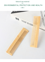 Ensemble hôtel naturel Dreadlock brosse à cheveux barbe fine géante dents larges Surf cire Massage peigne en bois bambou avec logo personnalisé