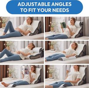 Almohada de Espuma en Forma de Cuña 10 en 1 para Aliviar el Reflujo Ácido y el Dolor de Espalda, Juego de 3 Almohadas de Cuña para Después de la Cirugía - Product Image 3