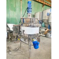 Cuve de mélange à double enveloppe chauffante en acier inoxydable 304 avec agitateur pour liquides visqueux, destinée aux industries alimentaire et chimique