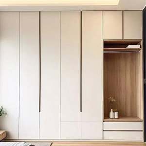 Armoires de chambre à coucher de style simplicité moderne, de haute qualité, élégantes, couleur crème, pour chambre principale - Product Image 6