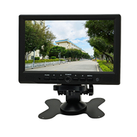 Monitor de visión trasera Digital con retroiluminación portátil de 7 pulgadas, cámara de respaldo para coche, soporte de Control remoto NTSC/PAL, 12V, RGB, salpicadero de TV, escritorio
