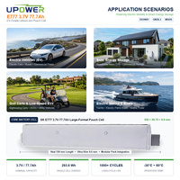 Batterie polymère au lithium ULi E777 NMC en format pochette 3,7 V 77,7 Ah, débit élevé 3C pour vélos électriques, trottinettes électriques, stockage solaire, voiturettes de golf, drones