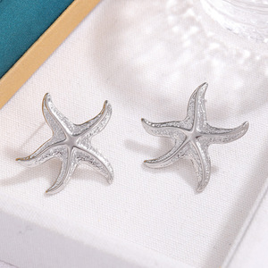 Été Femmes Plaqué Or Style Océan Plage Bord de Mer Vacances Étoile de Mer Boucles d'oreilles Femmes Mignon Étoile de Mer Boucles d'oreilles Bijoux Cadeaux - Product Image 6
