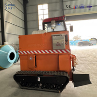 Nouvelle machine à retourner le compost avec réservoir d'eau, machines à fabriquer du compost, engrais organique, retourneur de compost de type chenillé