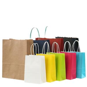 Custom Logo Print Kraft <b>Paper</b> <b>Bag</b> Manufacturer Recycle <b>Paper</b> White <b>Brown</b> Kraft Craft <b>Paper</b> Shopping <b>Bag</b> With Handles for Gift - Product Image 3