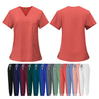 Offre Spéciale : Ensembles de Blouses Médicales en Tissu Dobby Polyester Extensible à Séchage Rapide ; Blouses d'Hôpital Unisexe à Manches Courtes pour Médecins et Personnel Soignant