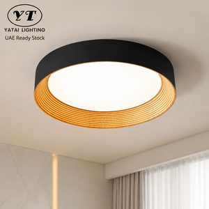 Plafonnier LED rond moderne en acrylique, télécommande, variateur de lumière, trois couleurs, intérieur, pour salon, chambre, 36W, 50cm de haut, CRI - Product Image 1