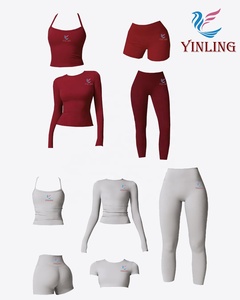 مجموعات ملابس رياضية نسائية مقاس كبير طقم لياقة بدنية يوجا ملابس صالة ألعاب رياضية - Product Image 5