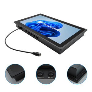 IP65 étanche en aluminium 15.6 18.5 21.5 pouces HMI panneau PC Vesa montage résistif/capacitif écran tactile moniteur industriel - Product Image 3