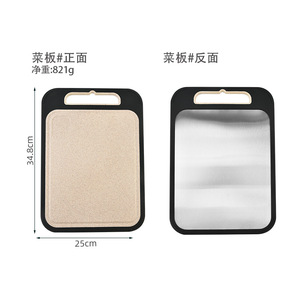 Tabla de cortar de doble cara de acero inoxidable 304, directa de fábrica, rectangular, apta para lavavajillas, para frutas y comida para bebés - Product Image 2
