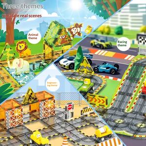 Blocs de construction magnétiques, train électrique puissant, <span class=keywords><strong>film</strong></span> de fenêtre coloré pour le trafic urbain, jouets éducatifs pour enfants, cadeau - Product Image 2