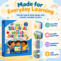 Livre sonore interactif pour enfants, livre sonore éducatif avec boutons audio, livre parlant musical pour l'apprentissage précoce