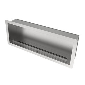 Moderner 2100mm 3D-Stil Einseitiger Gaskamin Elektromotor Bioethanol für Wohnzimmer, Innenbereich und Hotel, Schwarz Silber Stahl - Product Image 6