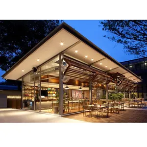 LUX Design Wooden Styles Outdoor Indoor Tea Cafe Store Decoration Custom Coffee Shop Design Kiosk