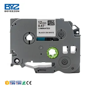 Ruban adhésif TZe 12 mm compatible avec les étiquettes <span class=keywords><strong>Brother</strong></span> TZc231 TZc 231 TZe231 TZe 231 Noir sur blanc - Product Image 2