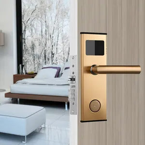 Cerradura de puerta con mango de acceso, llave eléctrica RF inteligente para casa, Hotel y apartamento