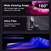 Écran d'affichage numérique LED transparent et flexible en couleur pleine, P6-P10, pour les magasins de détail, les centres commerciaux, les ascenseurs, l'éducation