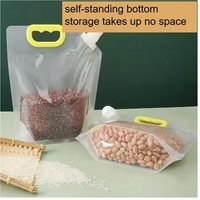 Sachets de recharge durables 100 ml avec bec verseur, pochette de recharge liquide 1 litre, pochette de recharge recyclée 500 ml