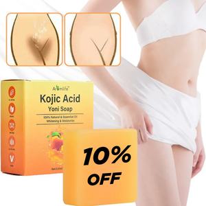 Savon à l'acide kojique biologique à étiquette privée Chinaherbs, savon pour resserrer le vagin, blanchissant, fait à la main, savon Yoni, emballage pour le bain - Product Image 1