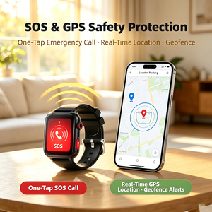 Reloj Inteligente con GPS para Personas Mayores A80, Monitor de Frecuencia Cardíaca, Presión Arterial, SpO2, Resistente al Agua IP67, Reloj de Salud para Personas Mayores - Product Image 5