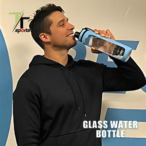 Bouteille d'eau en verre borosilicate anti-fuite de 32 oz avec manchon en silicone, marqueurs de temps, couvercle à paille, logo personnalisé, vente en gros - Product Image 5