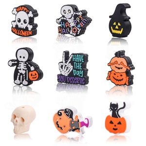 Nouveau crâne personnalisé perles focales en silicone cadeau de noël halloween en gros perles <span class=keywords><strong>fantômes</strong></span> en silicone de qualité alimentaire pour bracelets - Product Image 5