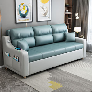 Folding <strong>Sofa</strong> <strong>Bed</strong> Dual-Purpose <strong>Single</strong> Multifunctional Living Room Small Apartment Storage Tech Fabric Simple Modern Solid <strong>Sofa</strong> - Product Image 3