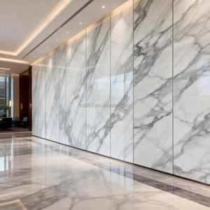 Lastra in PVC ad Alta Densità Effetto Marmo Bianco e Grigio 4mm/5mm/6mm Rivestita UV 4x8 Piedi - Product Image 2