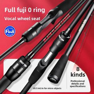<span class=keywords><strong>Canne</strong></span> à Pêche Baitcasting en Fibre de Carbone avec Anneaux Fuji, 1.68m 1.98m 2.1m, pour Achigan <span class=keywords><strong>Brochet</strong></span> Truite Perche et Pêche au Lancer - Product Image 6
