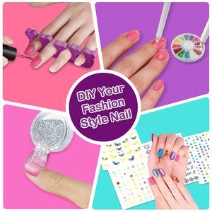 EPT gadis seni kuku Salon <span class=keywords><strong>Set</strong></span> dengan mesin pengering kuku cat kuku Makeup manikur Kit mainan untuk anak-anak - Product Image 4