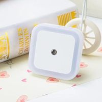 Veilleuse carrée LED intelligente à commande par capteur, lampe de chevet à économie d'énergie