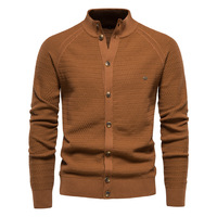 Pull Cardigan tricoté boutonné de Style européen pour hommes de haute qualité pour l'automne hiver tenues décontractées de bureau