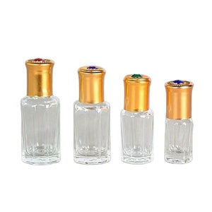 Wholesale 3ml 6ml 9ml 12ml Golden <b>Perfume</b> Roller <b>Bottle</b> Octagonal Essential Oil Roll on Glass <b>Bottle</b> - Product Image 1