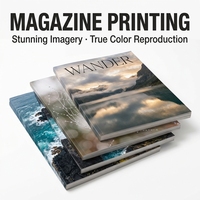 Impression de magazines personnalisés en gros à bas prix en Chine, papier couché couleur 11x17, couverture souple, reliure parfaite