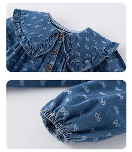 春の新生児ロンパース キッズ 女の子 長袖 デニム服 乳児 コットン服 - Product Image 5