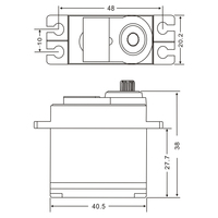 Servomoteur JX PDI-6113MG 61g à couple élevé, sans noyau, en métal et plastique, 7.4V pour réparation d'avions, hélicoptères, bateaux RC et pièces de jouets fixes