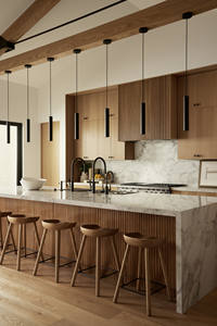 CBMmart Modern Keuken- & Badkamermeubelensysteem van Massief Hout met Eiland |   Luxe minimalistische kasten voor het hele huis - Product Image 2