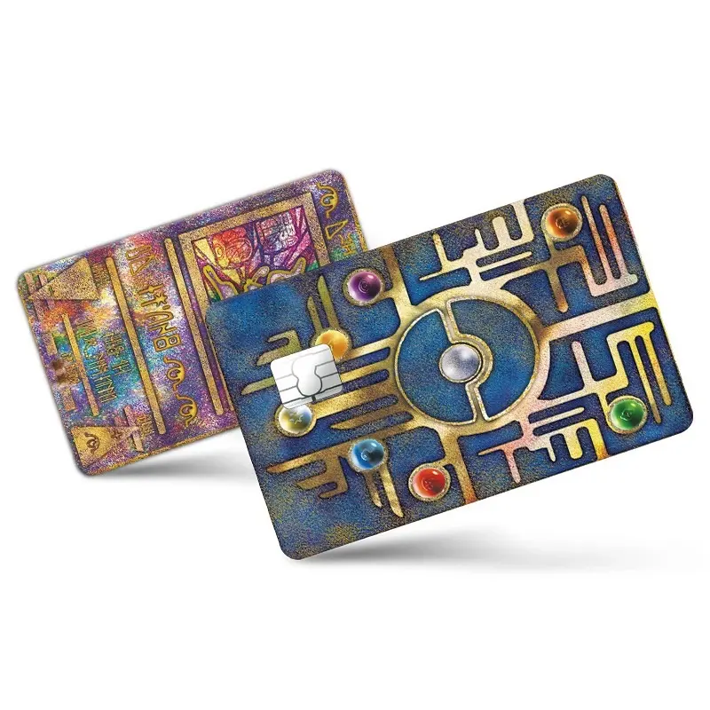 Stiker kulit sarung kartu kredit dengan desain jutaan untuk kartu Debit