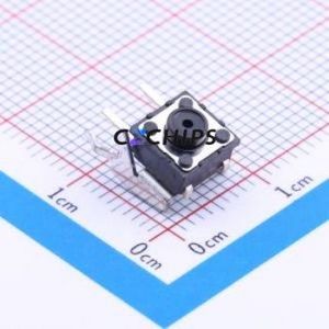 SKQJLAA010 Tactile Switch Through hole Component (THT),6x6mm Switch Single Pole Single Throw Round Button Through Hole 6mm - Product Image 1