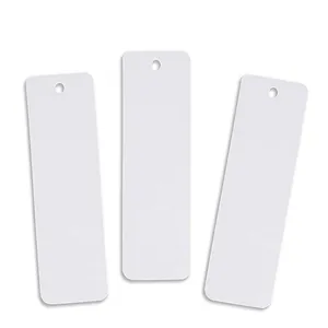 Double Sided White Dye Sublimation Aluminum Book Marks Sublimation Metal Bookmark Blank For Personalized Printing