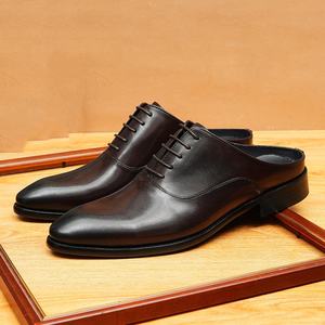 Mocassins belges pour homme, en cuir de vachette souple de qualité supérieure, à bout pointu, imperméables, couleur beige clair rétro, semelle souple, fabrication artisanale, une seule pièce - Product Image 6