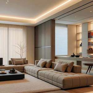 Venta Directa de Fábrica, Juego de Sofás Modernos Personalizados para Sala de Estar, Solución Integral de Muebles para el Hogar para la Construcción y el Sector Inmobiliario - Product Image 2